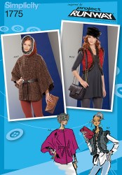1775 SIMPLICITY FASHION CAPE, VEST, HAT, HOOD, BAG, CLUTCH PATTERN